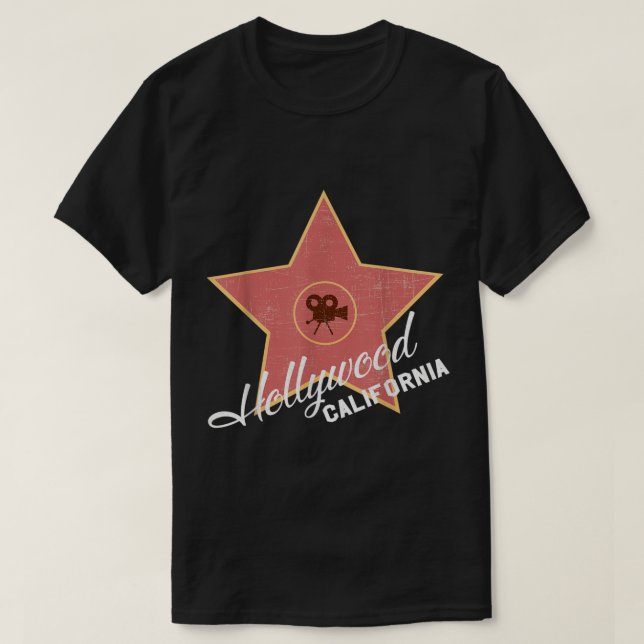Camiseta La Vieja Marcha Cinemática De Hollywood De La Fama (Diseño del anverso)
