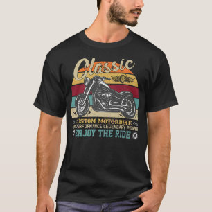 Camiseta La Vieja Motocicleta Clásica Disfruta De La Camina