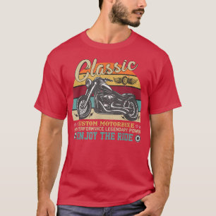 Camiseta La Vieja Motocicleta Clásica Disfruta De La Camina