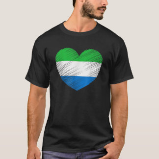 Camiseta La vieja Sierra Leona la bandera de Sierra Leona