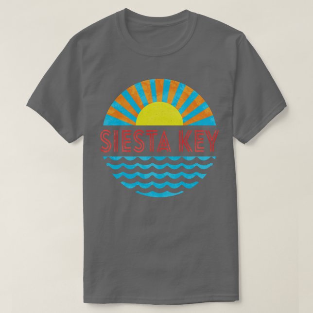 Camiseta La Vieja Siesta Key Beach Sun And Waves (Diseño del anverso)