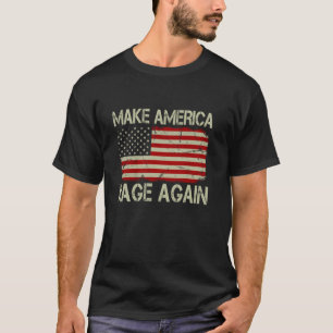Camiseta La vintage bandera estadounidense vuelve a enfurec