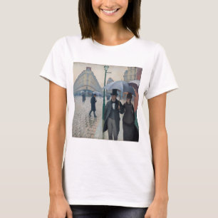 Camiseta La vintage calle de París en un día lluvioso