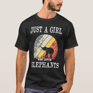 Camiseta La Vintage es sólo un Chica que ama el Elephant Re