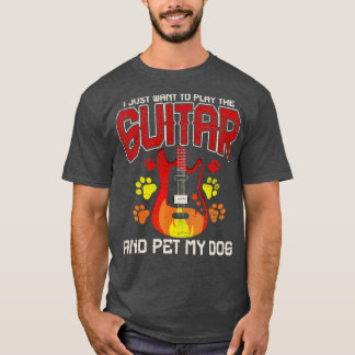 Camiseta La Vintage Solo Quiere Tocar La Guitarra Y El Masc