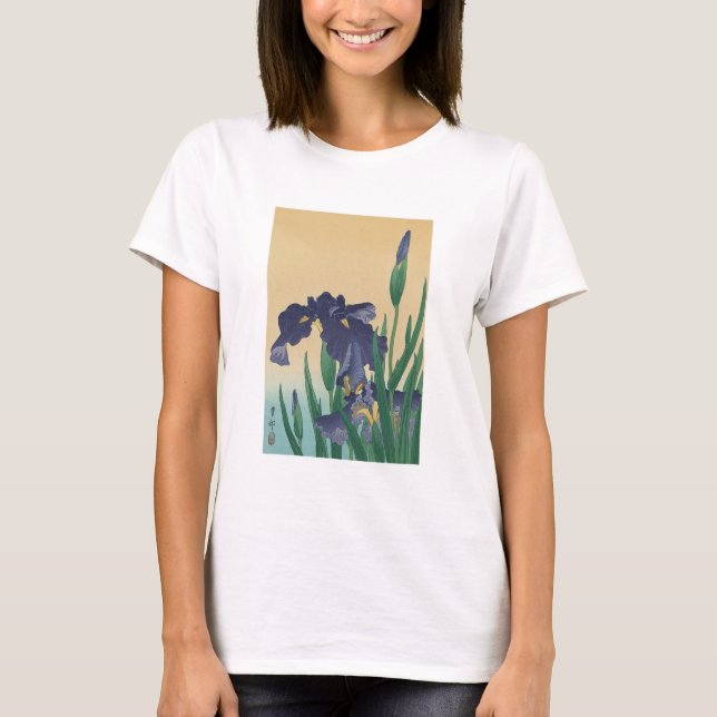 Camiseta La violeta clásica de Ukiyo-e del japonés del (Anverso)