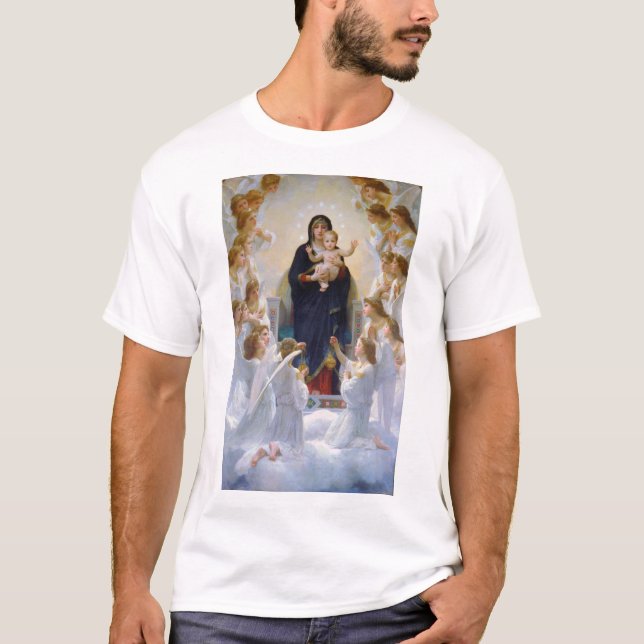 Camiseta La Virgen de los Ángeles, Bouguereau (Anverso)