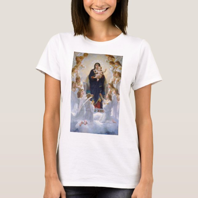 Camiseta La Virgen de los Ángeles, Bouguereau (Anverso)