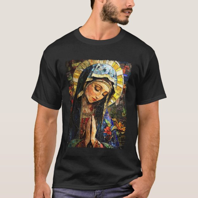Camiseta La Virgen María Católica (Anverso)