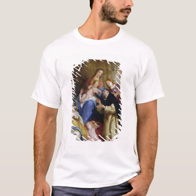 Camiseta La Virgen que ofrece el rosario (Anverso)