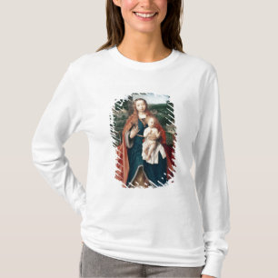 Camiseta La Virgen y el niño en un paisaje