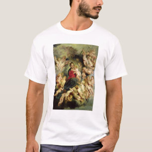 Camiseta La Virgen y el niño rodeados
