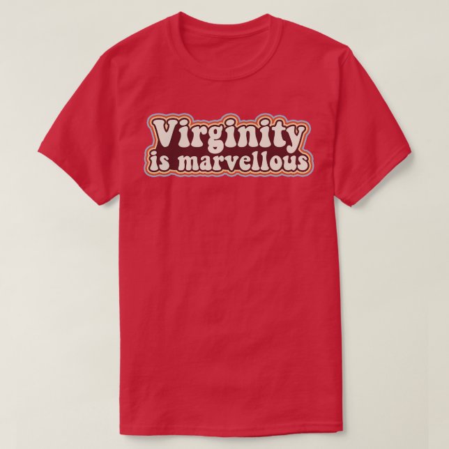 Camiseta La virginidad es maravillosa Virgin Retro Design V (Diseño del anverso)