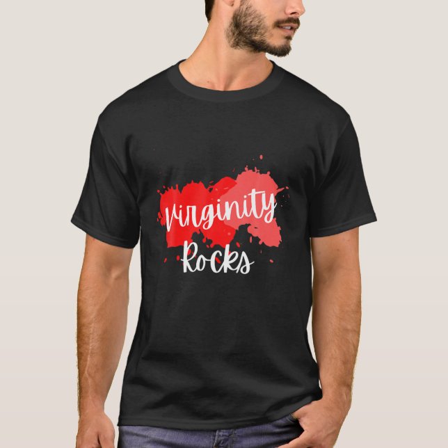 Camiseta La virginidad roca el rojo rosado (Anverso)