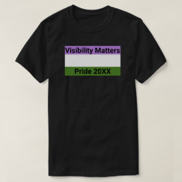 Camiseta La visibilidad importa la bandera del orgullo de g