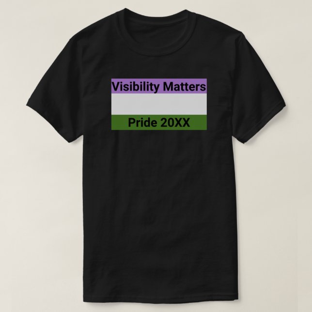 Camiseta La visibilidad importa la bandera del orgullo de g (Diseño del anverso)