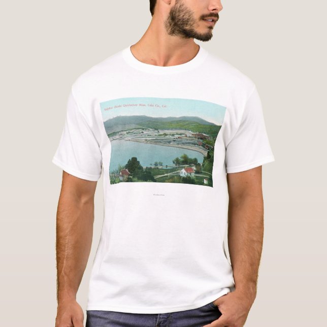 Camiseta La vista aérea del azufre deposita la mina del (Anverso)