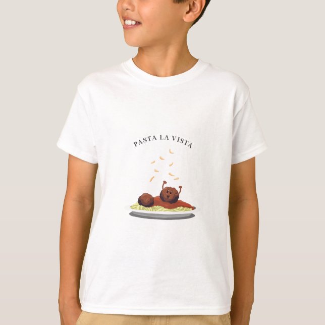 Camiseta ¡La Vista de las pastas de la albóndiga feliz "! " (Anverso)