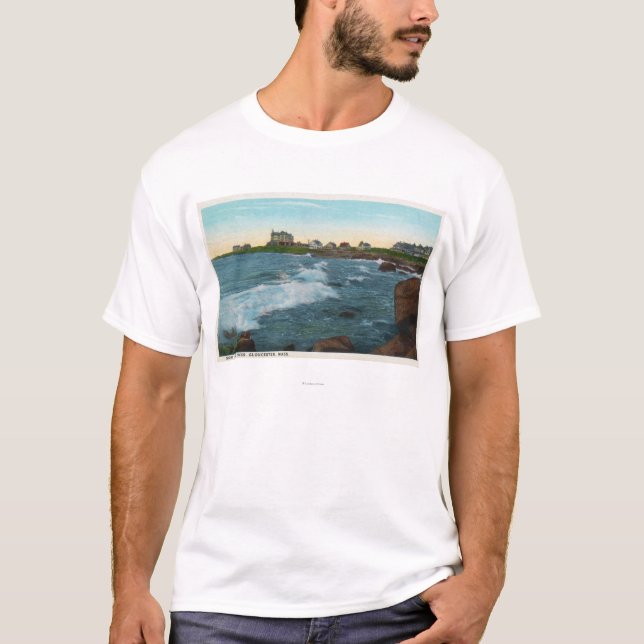 Camiseta La vista del bajo oscila la resaca (Anverso)
