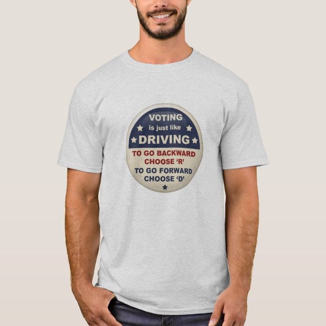 Camiseta La votación es como la conducción (Anverso)