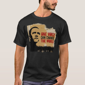 CAMISETA LA VOZ DE BARACK OBAMA-ONE PUEDE CAMBIAR EL MUNDO