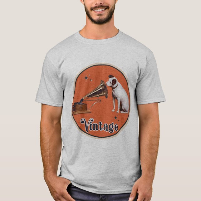 Camiseta La voz de su maestro Nipper el RCA Victor Dog (Anverso)