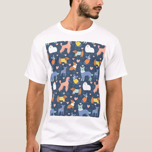 Camiseta La web de arañas de Halloween: Patrón sin foco (Anverso)