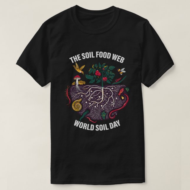 Camiseta La web de la comida del suelo para el Día Mundial  (Diseño del anverso)