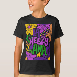 Camiseta La Weezy Ana Boho Flor Groovy Mardi Gras