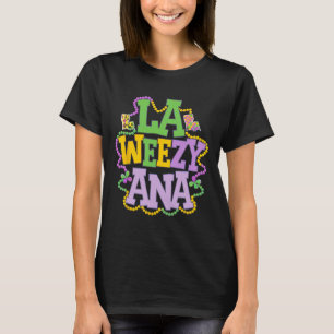 Camiseta La Weezy Ana Mapa Divertido De Louisiana Con Cuent