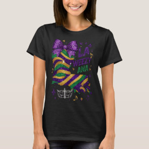 Camiseta La Weezy Ana Mardi Gras Louisiana Mapa de grasa Ma