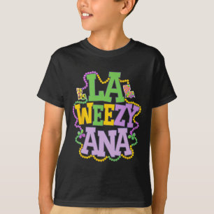 Camiseta La Weezy Ana Playful Louisiana Mapa con cuentas Fe