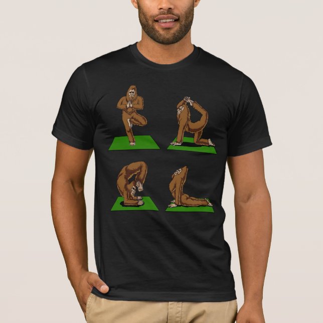 Camiseta La yoga del zen de Bigfoot plantea fantasía (Anverso)