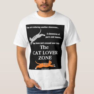 Camiseta "La Zona de los Amantes de los Gatos" Retro Amante