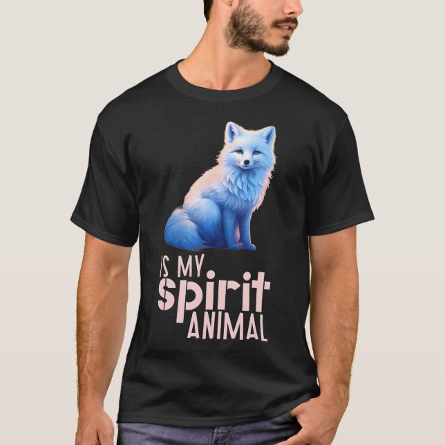 Camiseta La zorra ártica acuarela es mi animal espiritual (Anverso)