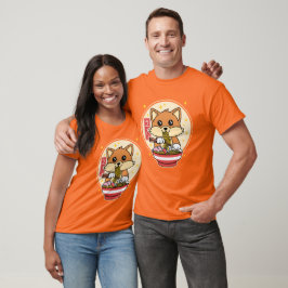 Camiseta La zorra linda comiendo Ramen Kawaii regalo de com