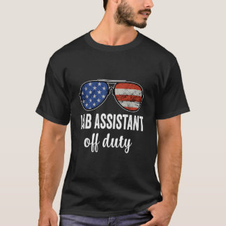 Camiseta Lab Assistant Off Duty American Flag Sunglasses