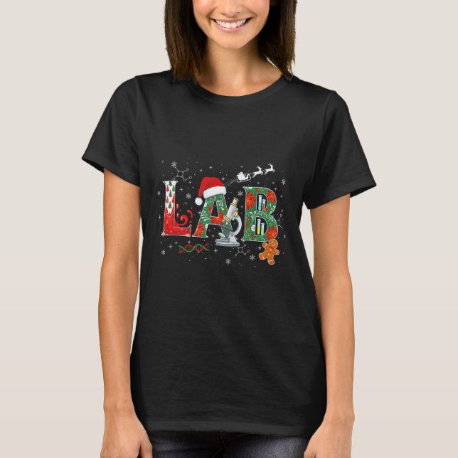 Camiseta Lab Christmas Laboratory Technician Science Xmas S (Anverso)
