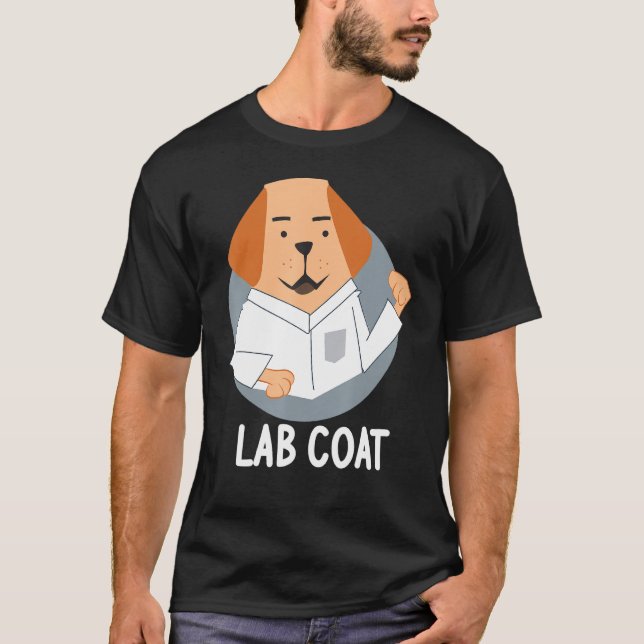 Camiseta Lab Coat Labrador Dog Pun Science Scientist (Anverso)