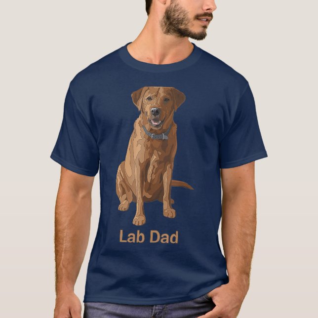 Camiseta Lab Dad Fox Red Labrador Recuperador de Perros (Anverso)
