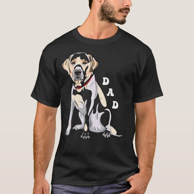 Camiseta Lab Dad Fox Yellow Labrador Retriever (Anverso)
