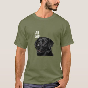 Camiseta Lab Dad Labrador Retriever Negro