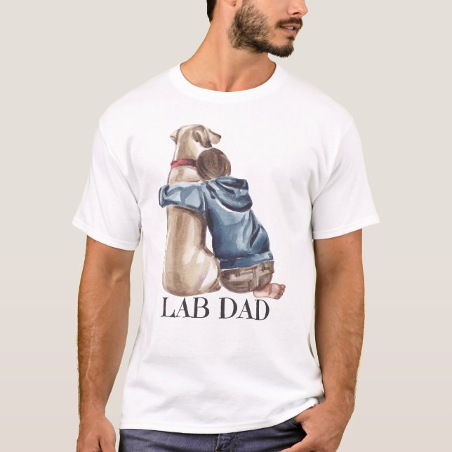 Camiseta Lab Dad, Orgulloso Labrador Recuperador Perro Dueñ (Anverso)