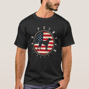 Camiseta Lab Pointer Usa Bandera 4 de Julio Perro Mamá Papá