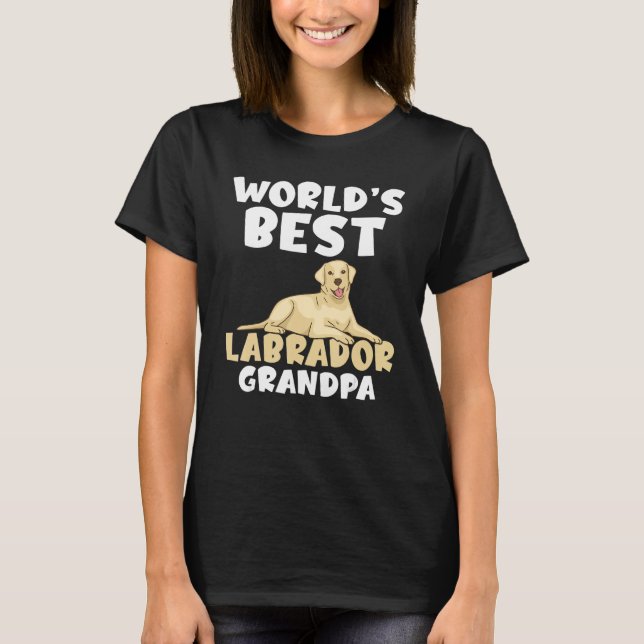 Camiseta Lab Retriever Worlds mejor Labrador Abuelo (Anverso)
