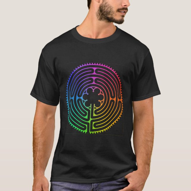 Camiseta Laberinto Arcoíris Laberinto de Chartres Laberinto (Anverso)
