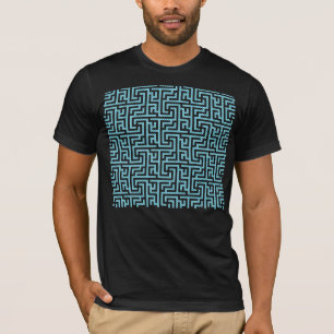 Camiseta Laberinto azul y negro
