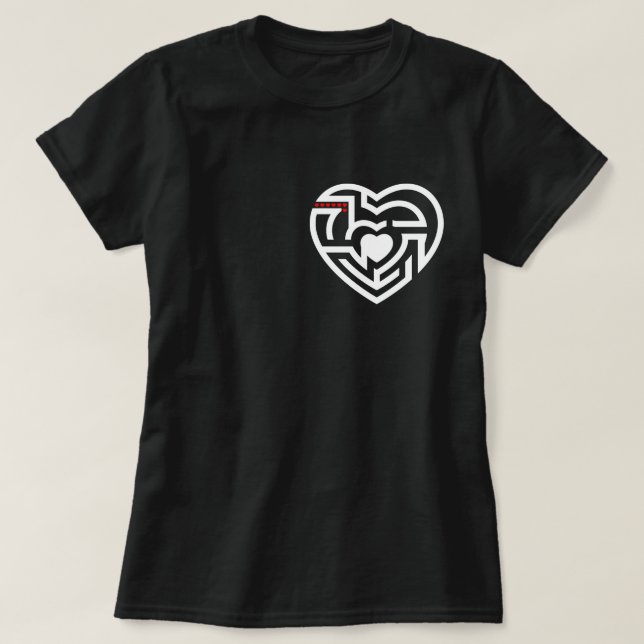 Camiseta laberinto de amor (Diseño del anverso)