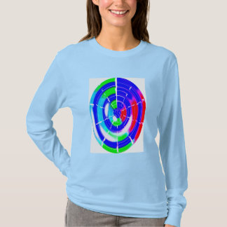 Camiseta laberinto ovalado de temporada invernal de Navidad