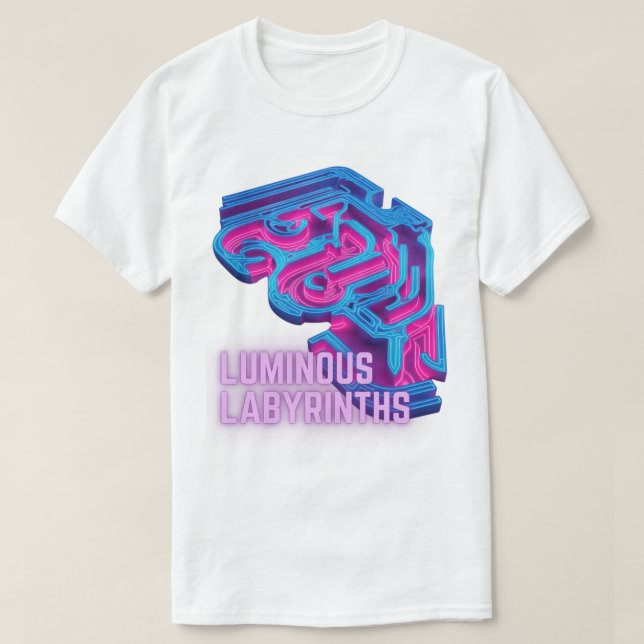 Camiseta Laberintos luminosos - Perderse en laberintos bril (Diseño del anverso)